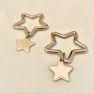 Vintage Tiffany & Co 925 Double Star Key Chains